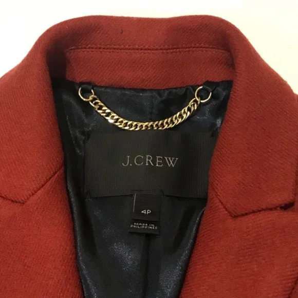 NWOT. J.Crew 100% wool topcoat